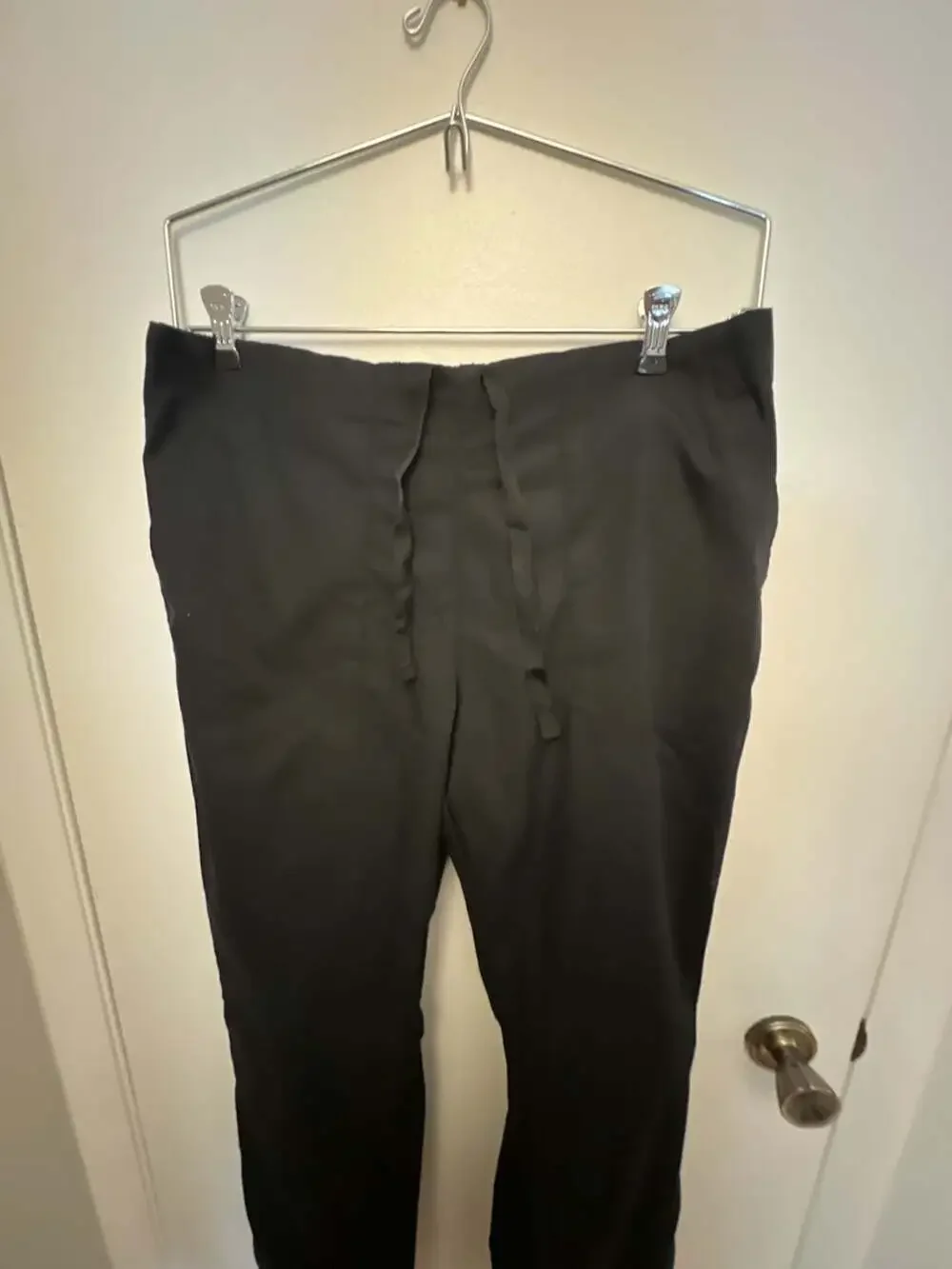 TRU Uniform Scrub Pants Black Elastic Waist Size Large